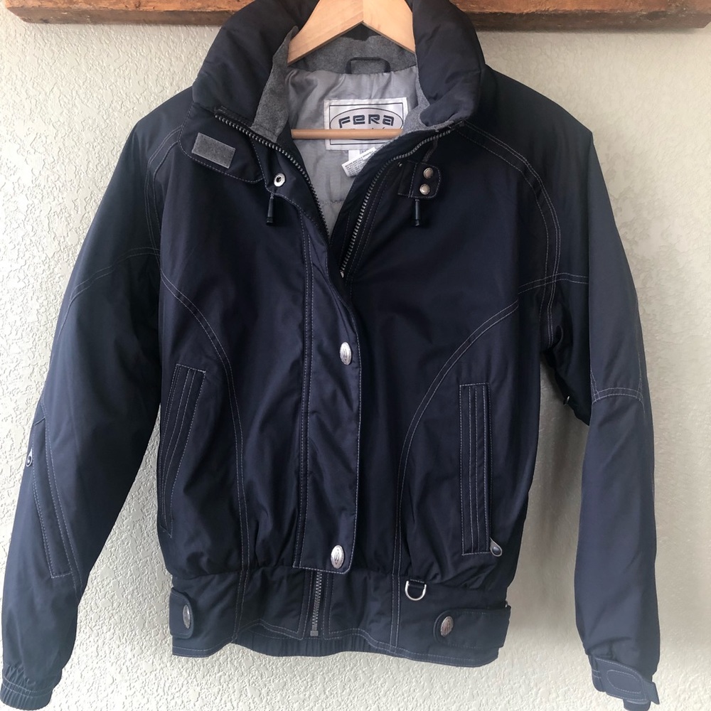 FERA INTERNATIONALE Navy Blue Woman Ski Jacket Size 8